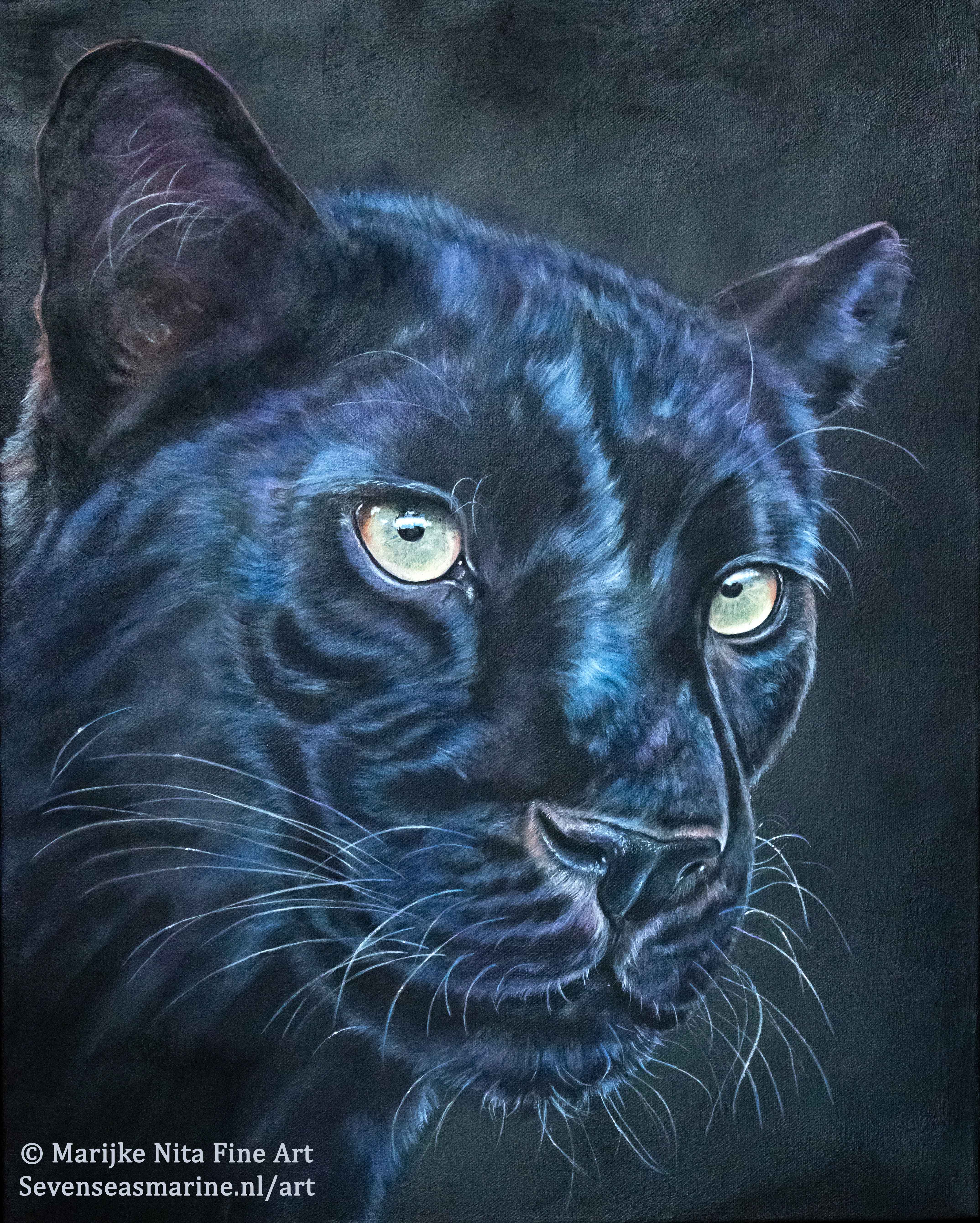 Black Panther in acrylics